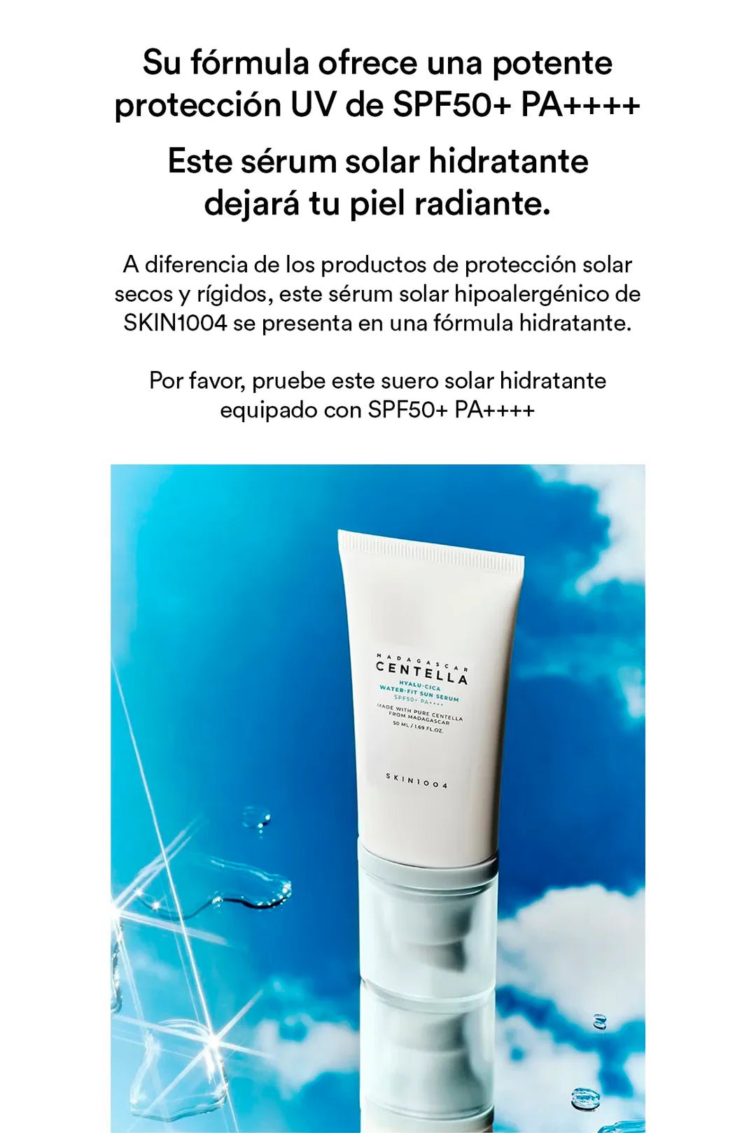 SKIN1004 Madagascar Centella Hyalu-Cica Water-Fit Sun Serum SPF50+ PA++++