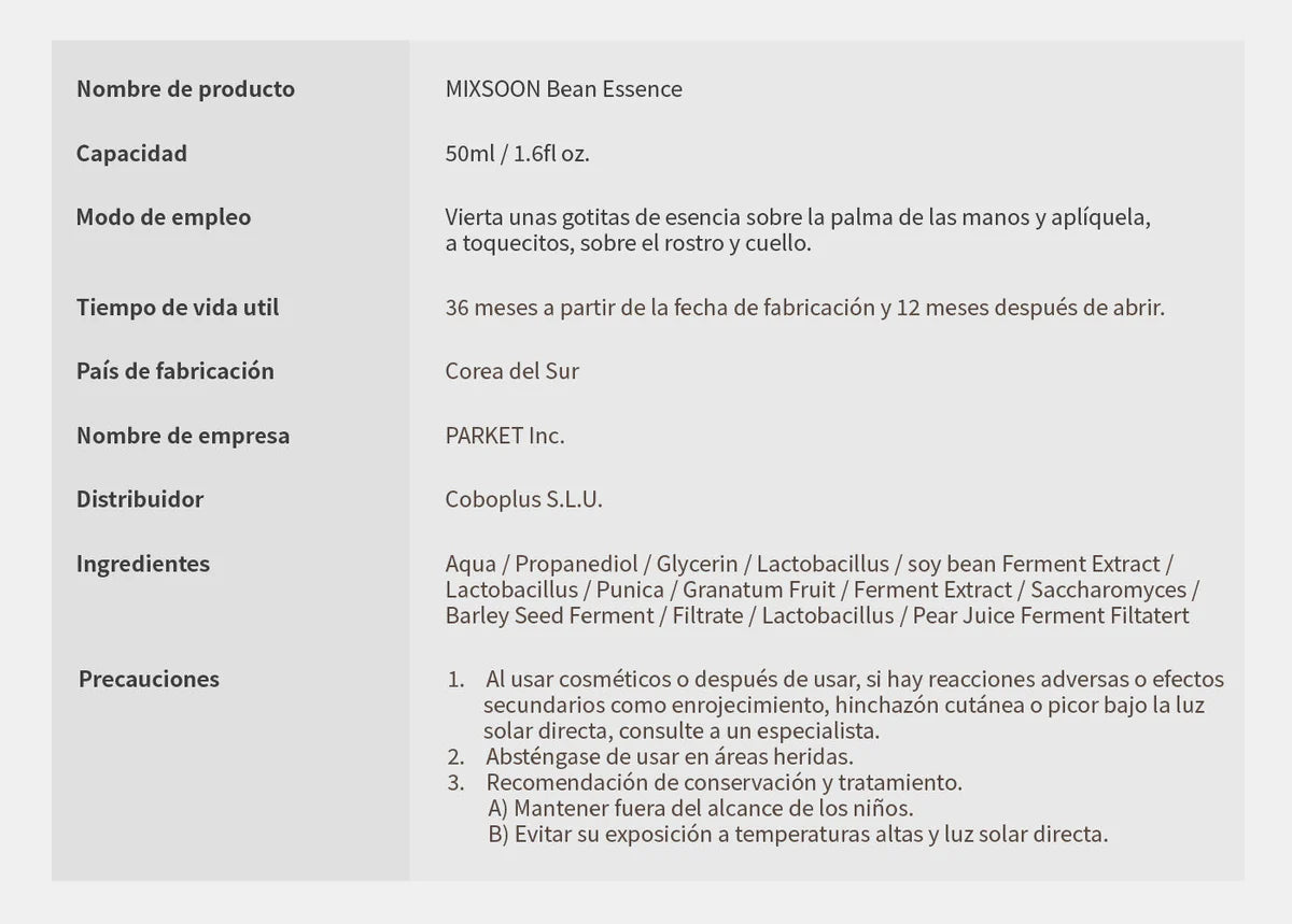 mixsoon Bean Essence