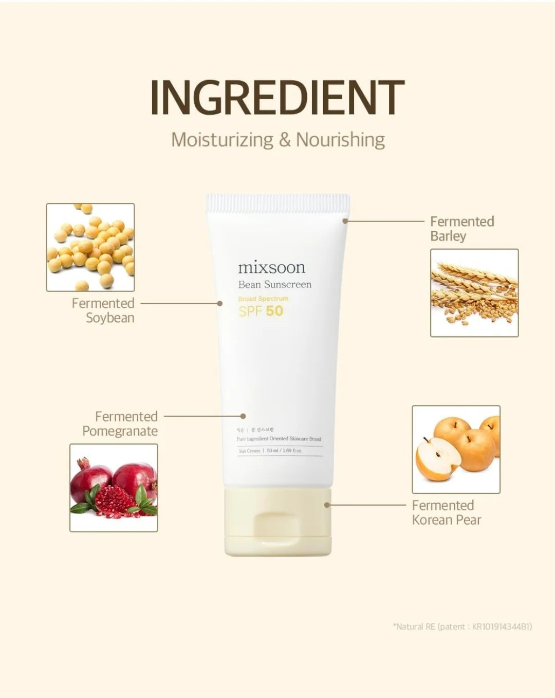 MIXSOON BEAN SUNSCREEN SPF50+ PA++++